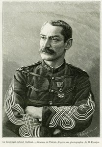 اللفتنانت كولونيل جوزيف جالييني (1849-1916). نقش من قبل ثريات ، لتوضيح القصة حملتان في السودان الفرنسي
