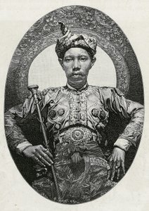 صورة لمحمد يامال العلم ، سلطان سولو (أو سولو) (الفلبين) ، عام 1880. نقش بواسطة ثريات لتوضيح قصة "" رحلة إلى الفلبين "