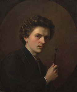 صورة شخصية مع عصا ، ج. 1863. بواسطة هنري فيكتور رينو