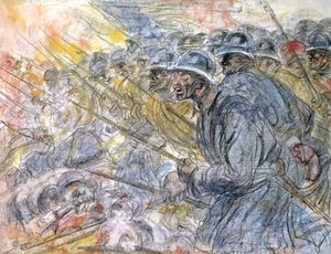 The Assault، Verdun (قلم رصاص ومرحاض على ورق)