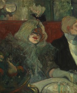 في غرفة طعام خاصة (At the Rat Mort) ، حوالي عام 1899 (زيت على قماش) (انظر أيضًا 5848190) بواسطة هنري دي تولوز لوتريك