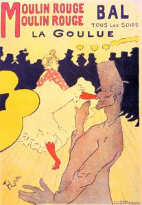 ملصق لعرض "La Goulue" في مولان روج ، باريس 1891 (الطباعة الحجرية) بواسطة هنري دي تولوز لوتريك