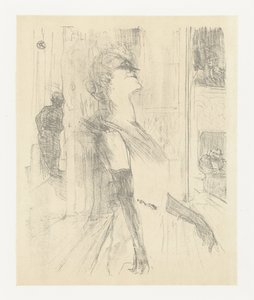 الممثلة Portret Van Yvette Guilbert tijdens optreden إيفيت جيلبرت على خشبة المسرح إيفيت جيلبرت: مسلسل إنجليزي (عنوان المسلسل)