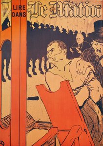 عند سفح المشنقة ، إعلان عن "Le Matin" ، 1893 (الطباعة الحجرية الملونة)