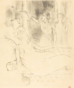 السيدة Simon-Girard ، Brasseur ، و Guy في La belle Helene Mme. Simon-Girard ، Brasseur ... ، 1895. بواسطة هنري دي تولوز لوتريك