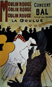 Moulin Rouge: La Goulue - 1891 - 191 × 117 سم - طباعة حجرية ملونة بواسطة هنري دي تولوز لوتريك