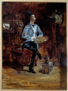 صورة للرسام رينيه برينستو (1849-1914) في ورشته لوحة هنري تولوز لوتريك (1864-1901) بواسطة هنري دي تولوز لوتريك