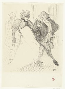 ممثلو Portret van Gabrielle Rejane en Felix Galipaux in toneelstuk Madame Sans-Gêne Rejave و Galipaux ، في Madame Sans Gène بواسطة هنري دي تولوز لوتريك