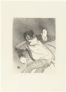 Portret van komiek Caudieux ترقص في Petit Casino كازينو Caudieux Petit حفل المقهى (عنوان المسلسل) بواسطة أندريه مارتي