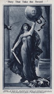 Nemesis, cartoon on the defeat of Kaiser Wilhelm II and Germany in World War I exhibited in the Royal Academy (litho) بواسطة هنريتا (بعد) راي