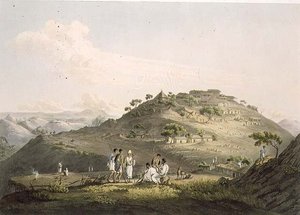 بلدة ديكسان في الحبشة ، نقشها دانيال هافيل (1785-1826) 1809 (أكواتينت)