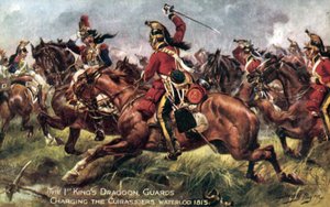 1st (Kings) Dragoon Guards ، معركة واترلو ، 18 يونيو 1815 بواسطة هنري أ. باين