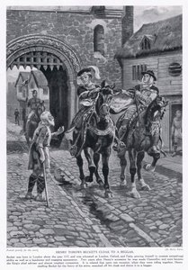 هنري يلقي عباءة بيكيت على متسول AD1117 ، 1920 بواسطة هنري أ. باين