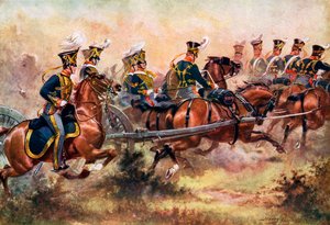 "مدفعية الحصان الملكي ، c1832" ، c1920. بواسطة هنري أ باين