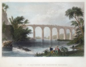 الجسر على سكة حديد بالتيمور وواشنطن ، c1838 بواسطة هنري أدلارد