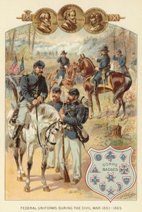 Federal Uniforms during the Civil War 1861-1865 (colour litho) بواسطة هنري الكسندر (بعد) أوغدن