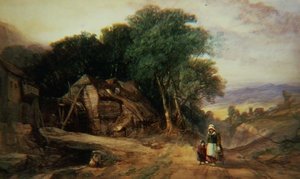 على حدود دارتمور ، حوالي عام 1840 (ألوان مائية على ورق) بواسطة هنري برايت