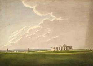 معبد ستونهنج الكبير في الفترة ما قبل الطوفان: في حالته الأصلية من الشمال ، 1824-1839 بواسطة هنري براون