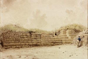 Housesteads ، حوالي 1848 (قلم رصاص وألوان مائية على ورق)