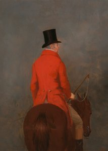صورة لتوماس تشولمونديلي ، اللورد ديلامير الأول ، على صياده (دراسة عن "The Cheshire Hunt at Tatton Park") بواسطة هنري كالفرت