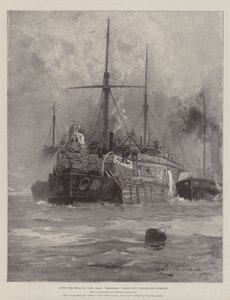 بعد تجربتها بالنار ، جر HMS Belleisle إلى ميناء بورتسموث