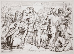 كيف قتل Hereward الدب ، التوضيح من Hereward the Great بواسطة Charles Kingsley ، حانة. عام 1870 ، نقشها سي جي لويس (نقش ألواح الصلب) بواسطة هنري كورتني سيلوس