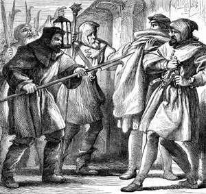 مشهد من شكسبير الكثير من اللغط حول لا شيء ، 1870 بواسطة هنري كورتني سيلوس