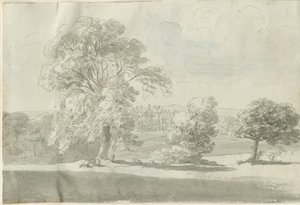 Shenstone - Little Aston Hall: pen and wash drawing, nd [1788-1855] (drawing) بواسطة هنري كرزون ألبورت