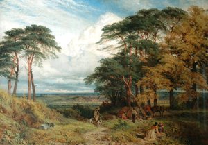 معسكر الغجر ونوتينجهام من ويلفورد هيل ، 1853 بواسطة هنري داوسون