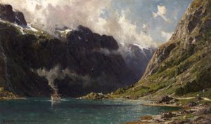 Naeroyfjord ، النرويج ، 1902 بواسطة هنري انفيلد