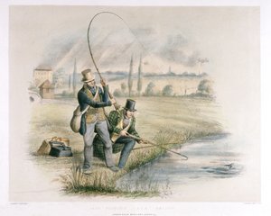 جاك فيشينغ ، جسر ليا ، من مجموعة من ست صور لـ "Angling" (ليثو ملون يدويًا)