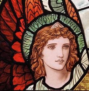 Grasmere، St Oswald، James Powell & Sons، Henry Holiday، Ministering Angels، detail، 1893 بواسطة هنري عطلة