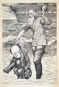 دعم كل رجل على قمة المد ، من The Hunting of the Snark ، عذاب في ثمانية نوبات ، بقلم لويس كارول ، حانة. 1876 بواسطة هنري عطلة