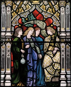 The Three Marys and An Angel، 1865 (زجاج ملون) بواسطة هنري عطلة