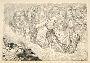 قال القاضي: يجب أن تعرف - لكن سنارك صاح الهراء! &39;، من The Hunting of the Snark ، عذاب في ثمانية نوبات ، بقلم لويس كارول ، حانة. 1876 بواسطة هنري عطلة