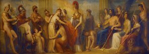 "باندورا ، التي وهبها الآلهة ، بكل هداياهم ..." ، 1834 (زيت على لوح الماهوجني) بواسطة هنري هوارد