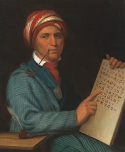 سيكوياه (حوالي 1770-1843)، حوالي 1830 (زيت على قماش)