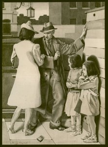 مشادة ، حوالي عام 1935 (غسيل على الورق) بواسطة هنري جيه هانت