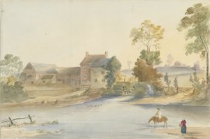 Seisdon Mill: رسم بالألوان المائية ، بدون تاريخ [1844] بواسطة هنري جيمس نويز