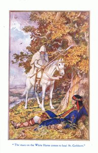 الرجل على الحصان الأبيض يأتي للشفاء سانت كوثبرت ، 1912 بواسطة هنري العدل فورد