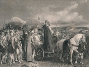 "Boadicea ، ملكة Iceni ..." ، منتصف القرن التاسع عشر. بواسطة هنري ليمون