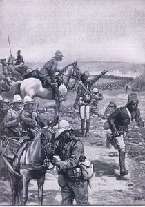 معركة أم درمان: لواء ماكدونالدز يصد هجوم الدراويش ، رسم توضيحي من تاريخ كاسيلز إنجلترا ، 1900 بواسطة هنري ماريوت باجيت