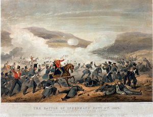 معركة إنكرمان في 5 نوفمبر 1854 ، نقشها إدموند ووكر (fl. 1836-62) 1854 بواسطة هنري مارتنز
