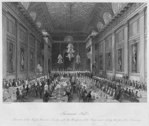 قاعة الماسونيين ، c1841 بواسطة هنري ملفيل