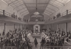 The Speaker reprimanding a person at the bar in the House of Commons, Westminster, London (engraving) بواسطة هنري ملفيل