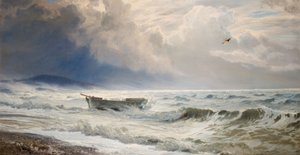 طقس قاس على الساحل ، كمبرلاند ، 1874. بواسطة هنري مور