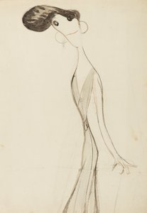 إيرين فانبرو ، دراسة لسلسلة Stars of the Music Hall Stage ، c.1908 (مرحاض على ورق) بواسطة هنري أوسبوفات