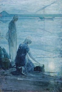 موسى في Bullrushes ، 1921. بواسطة هنري اوساوا تانر