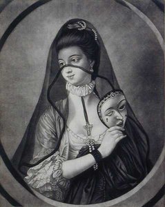 The Fair Nun Unmasked ، محفور بواسطة Carington Bowles (1744-1793) (litho) بواسطة هنري روبرت (بعد) مورلاند