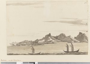الصفحة 22 Huaheine ، إحدى جزر المجتمع ، 1768-1775 (مرحاض) بواسطة هنري روبرتس